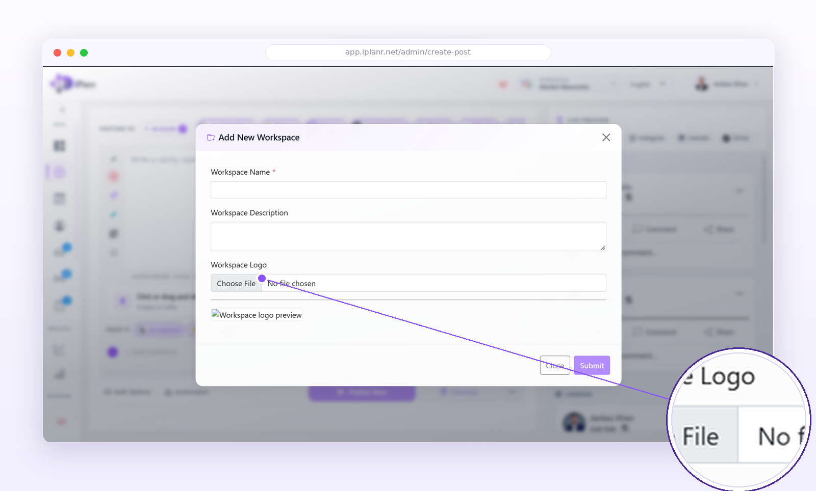 Switching between workspaces